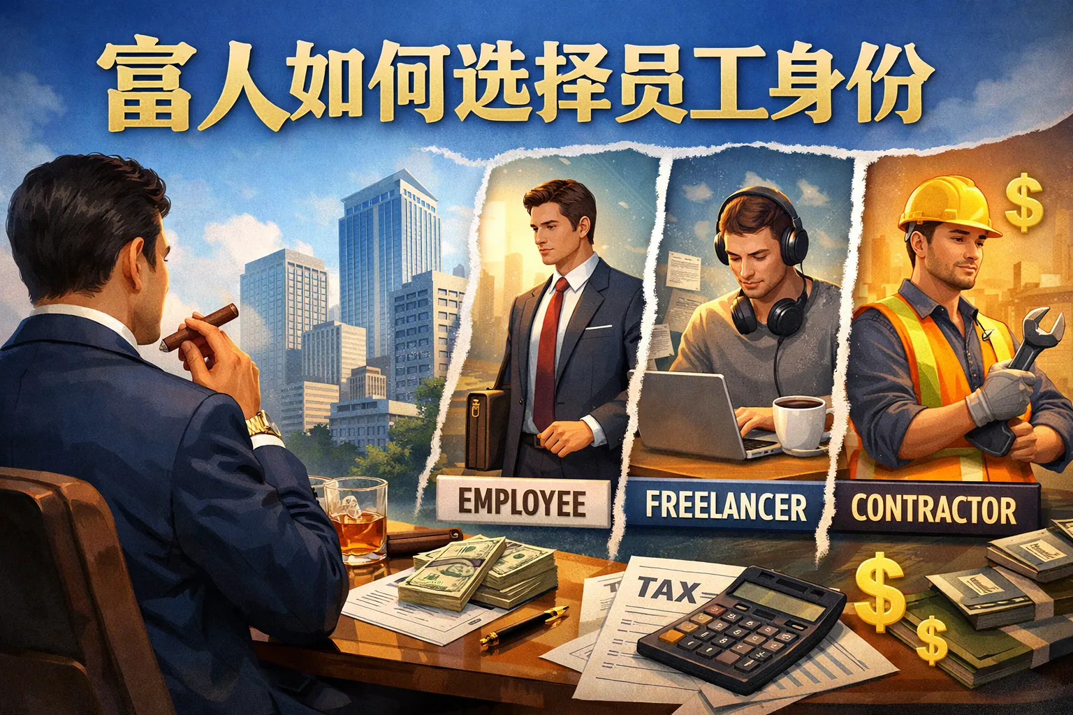 富人如何选择员工身份