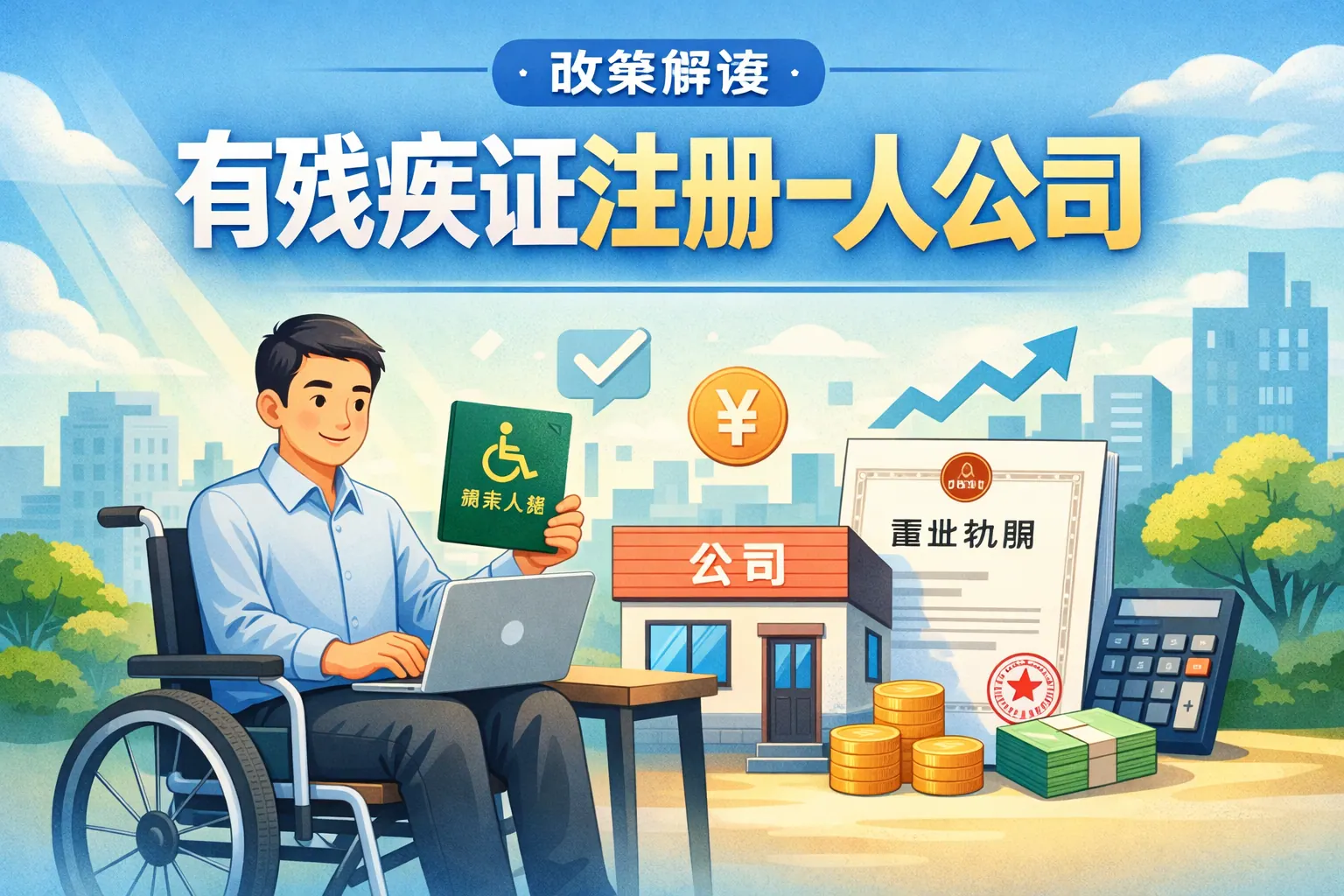 有残疾证注册一人公司