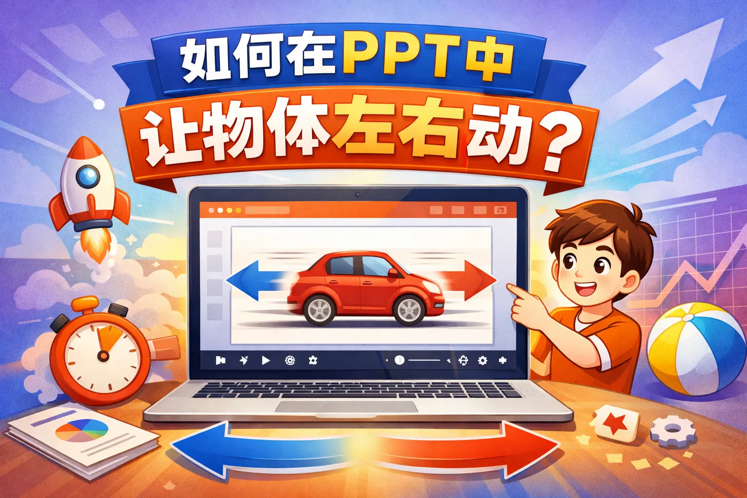 如何在ppt中让物体左右动