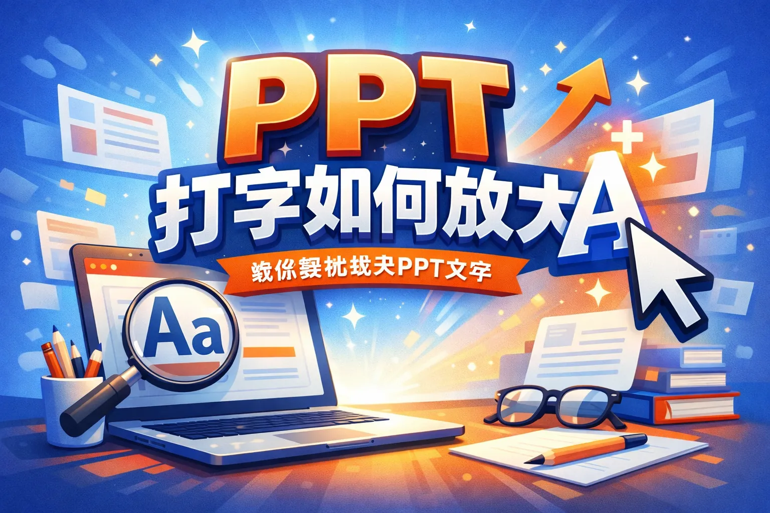 ppt打字如何放大