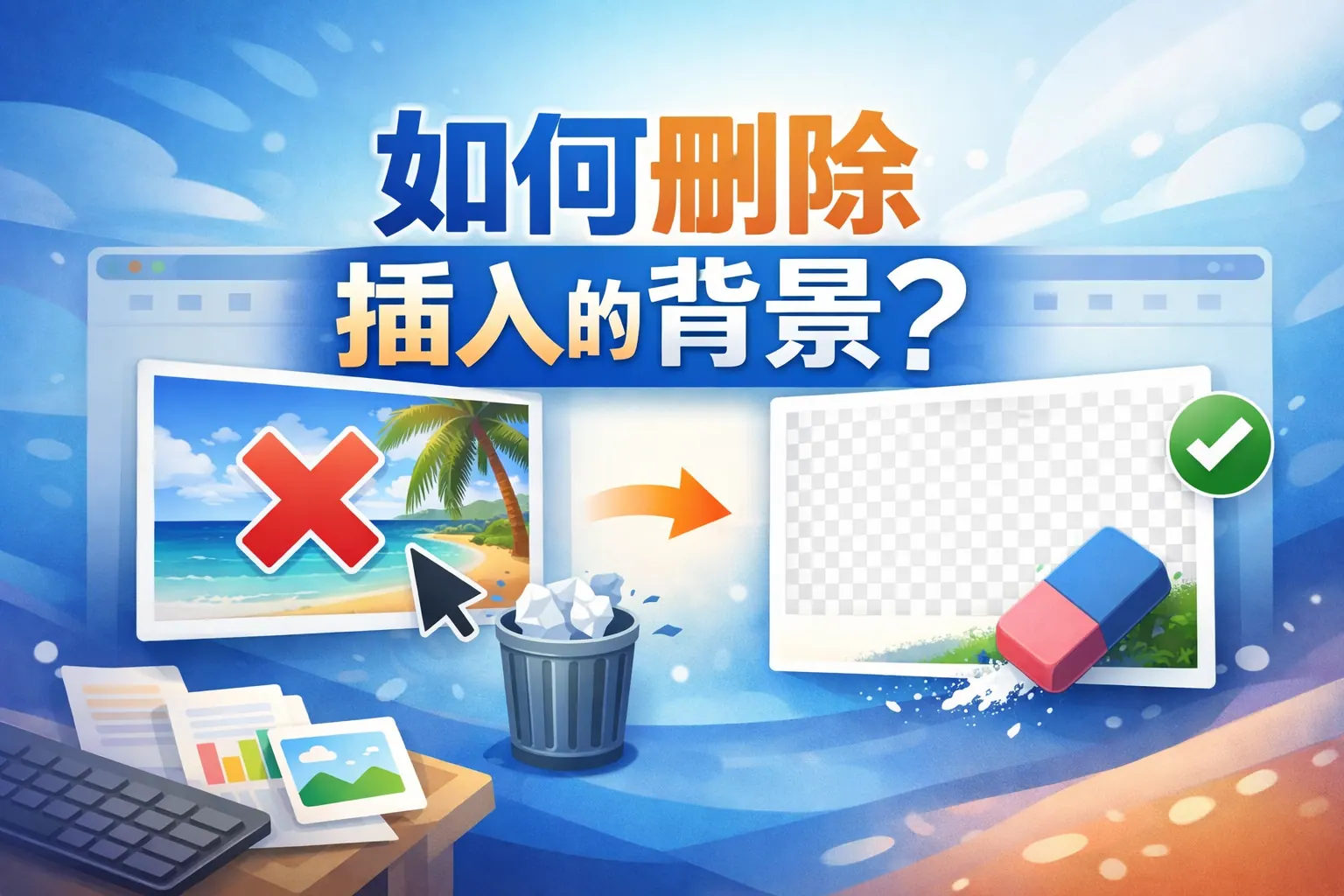 ppt中的如何删除插入的背景