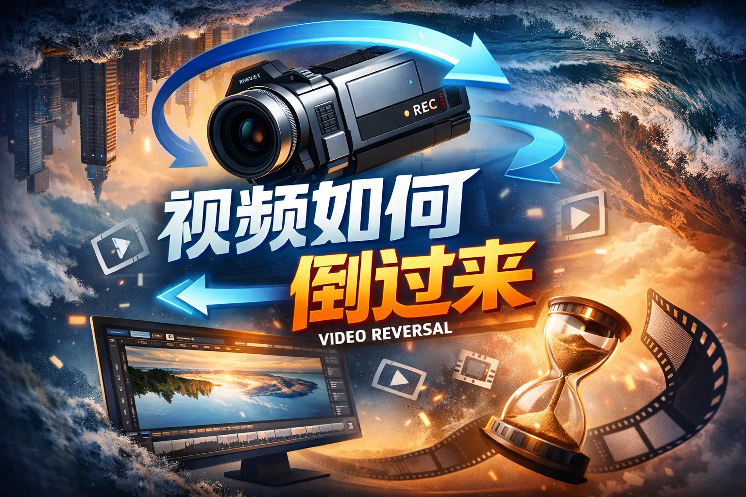 ppt 中的视频如何倒过来