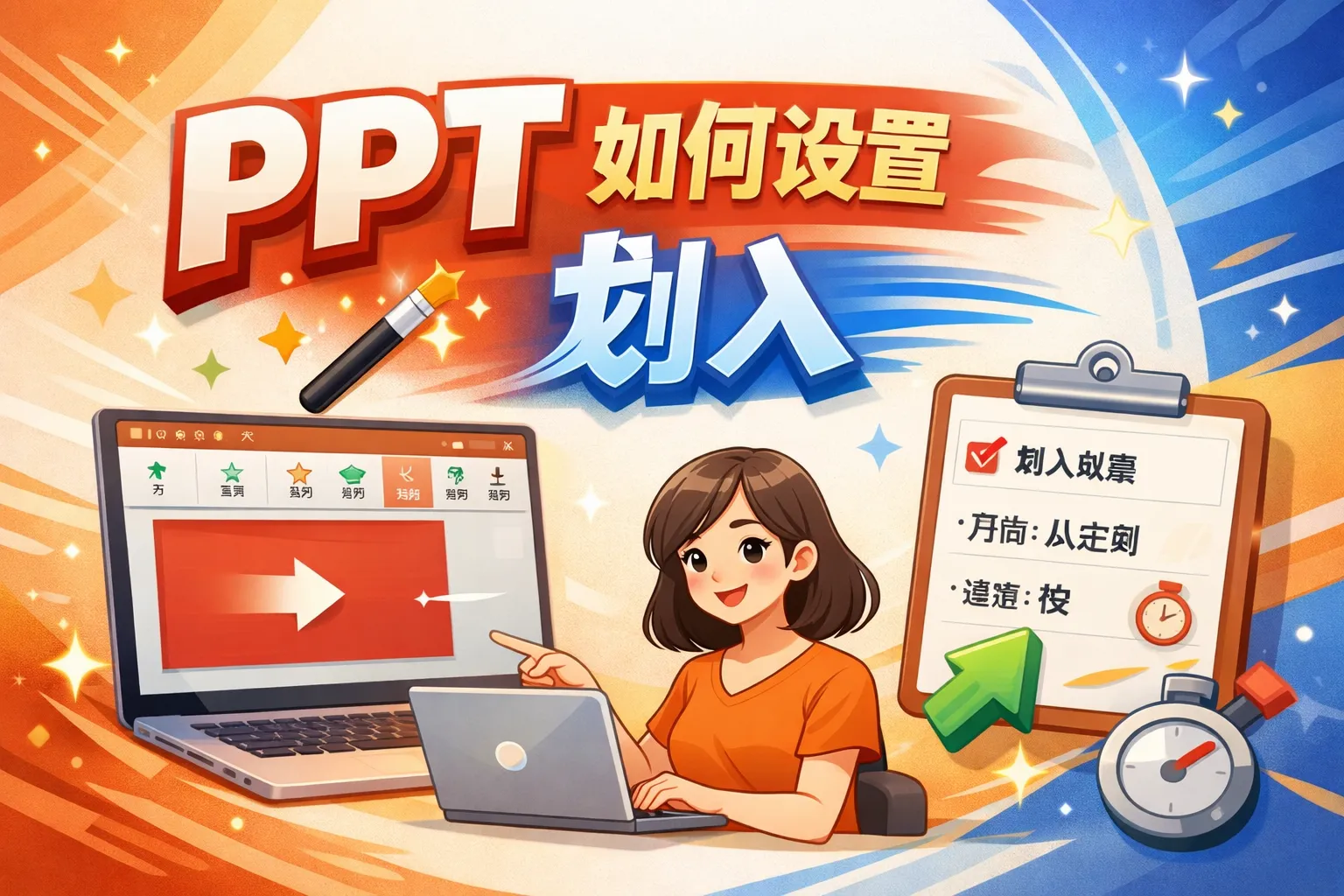 ppt如何设置划入