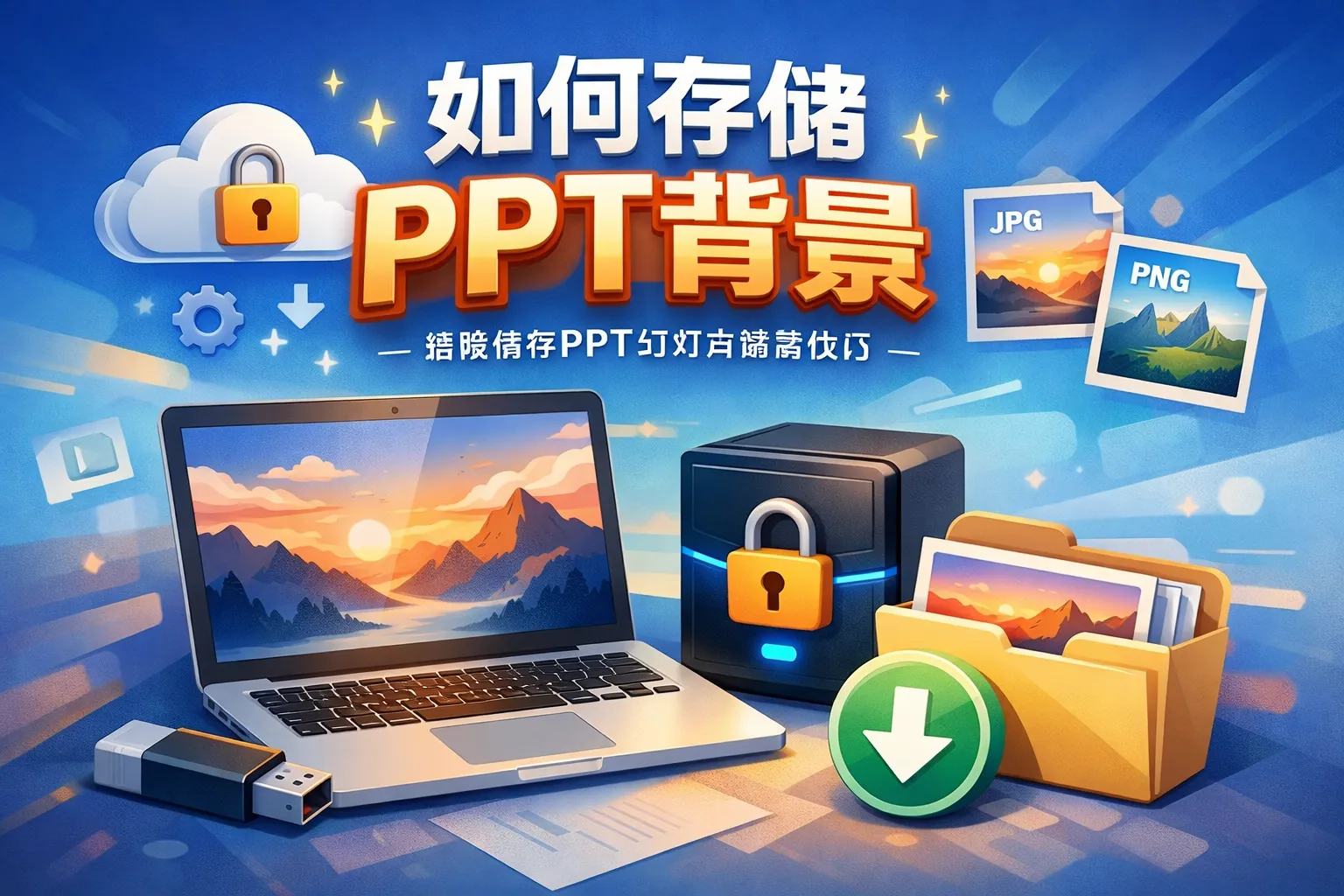 如何存储ppt背景