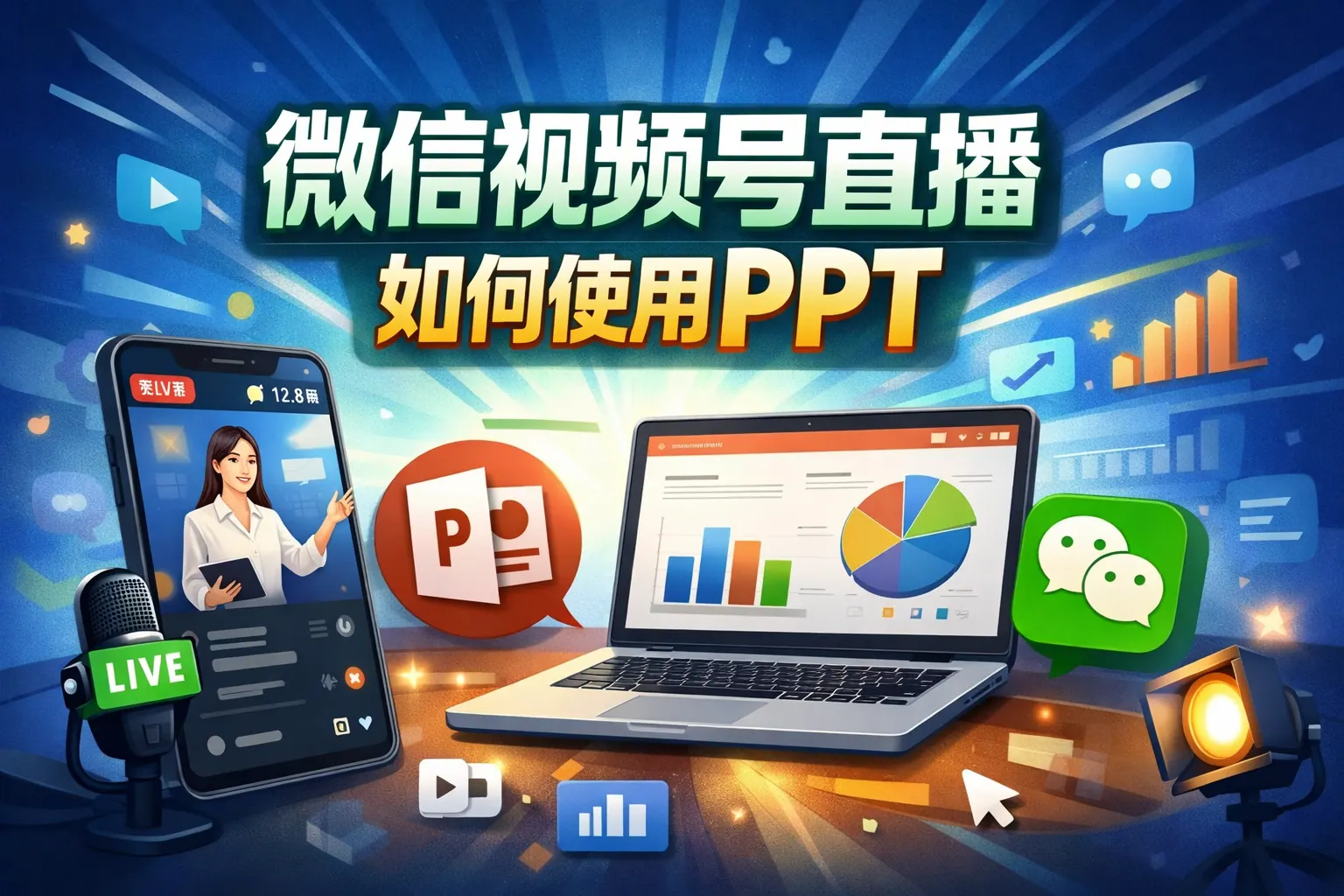 微信视频号直播如何使用PPT
