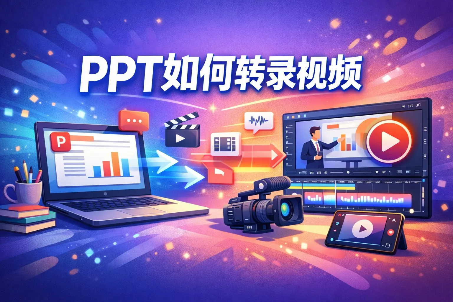 ppt如何转录视频