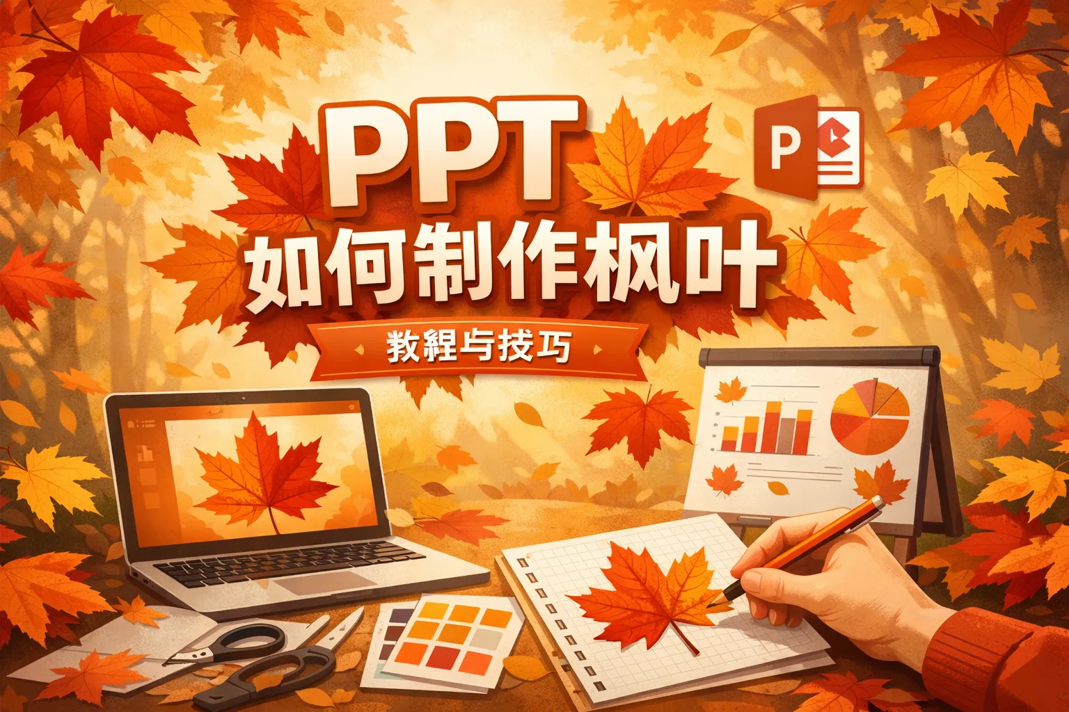 ppt如何制作枫叶
