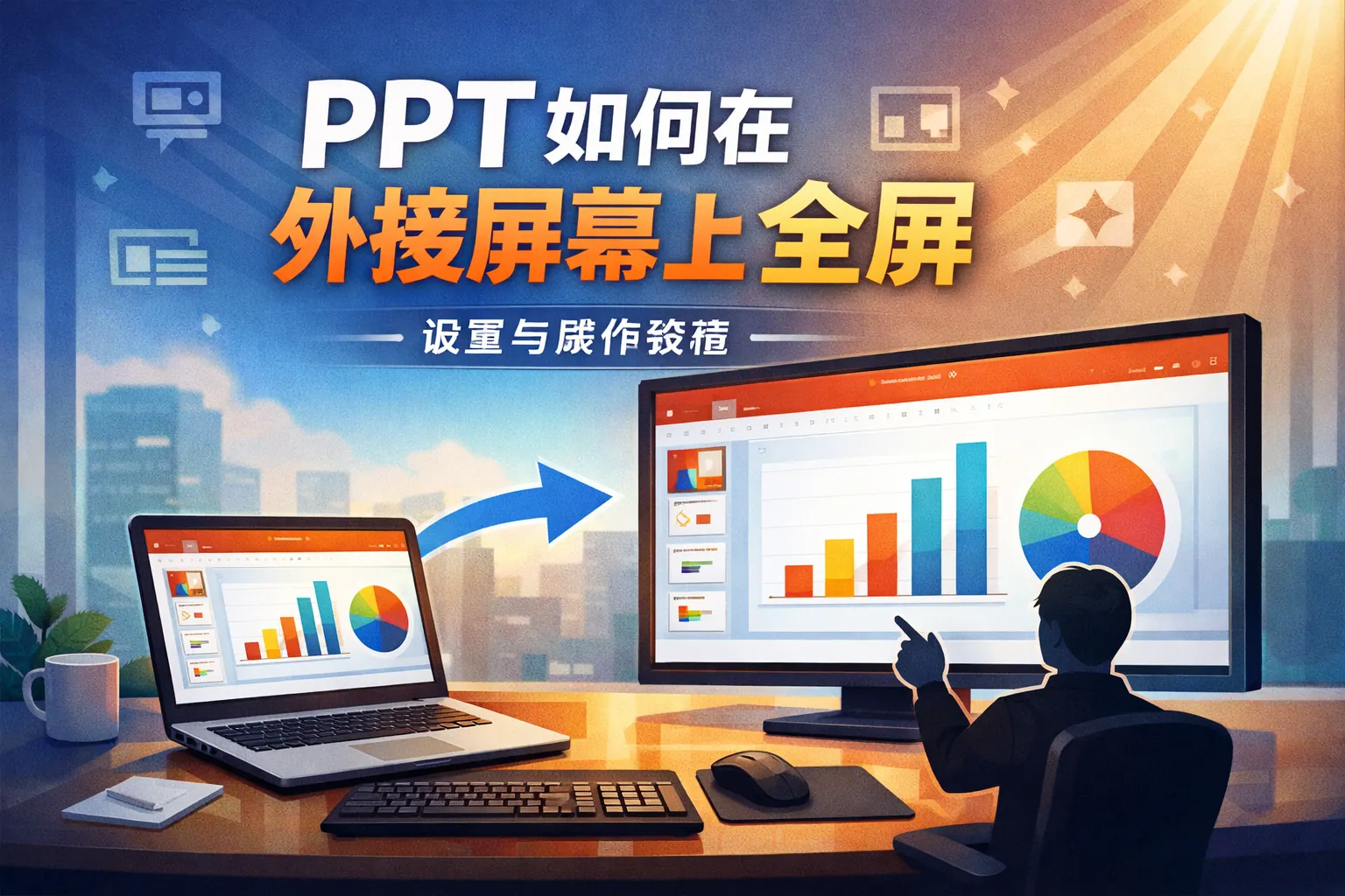 ppt如何在外接屏幕上全屏