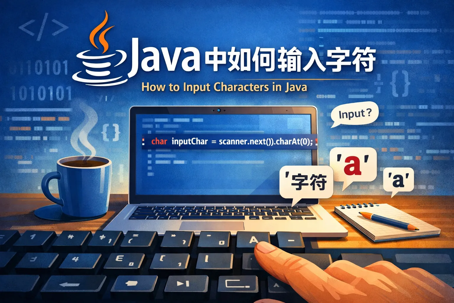 java中如何输入字符