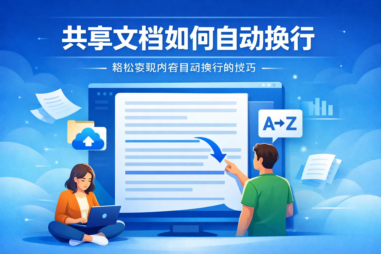 共享文档如何自动换行