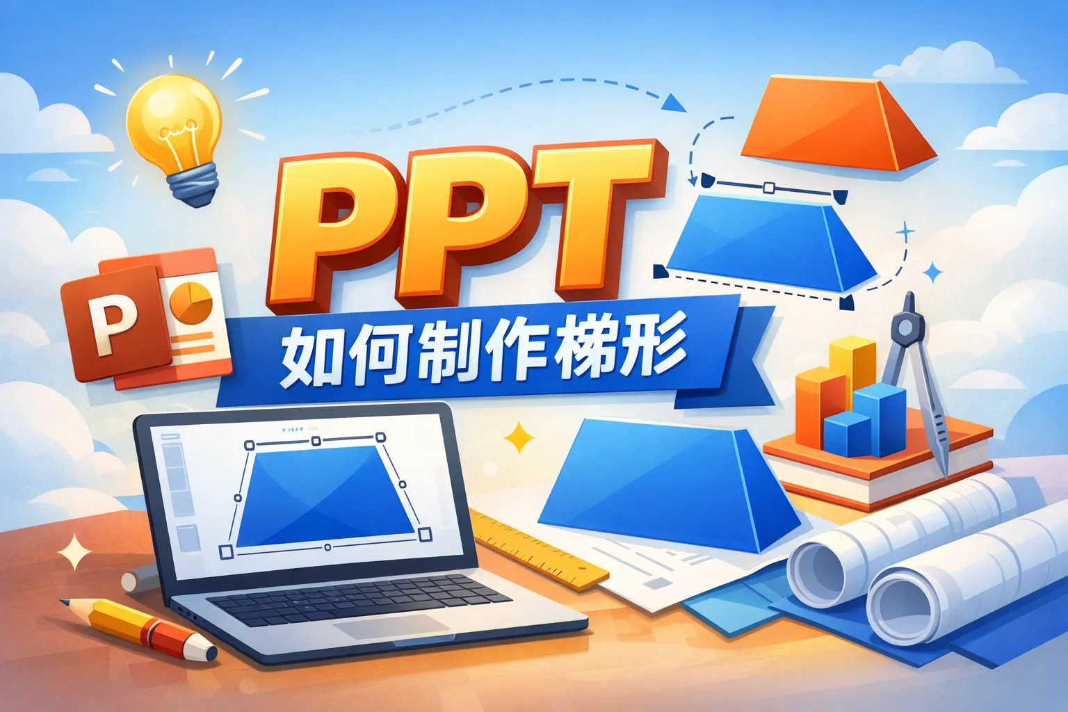 ppt 如何制作梯形
