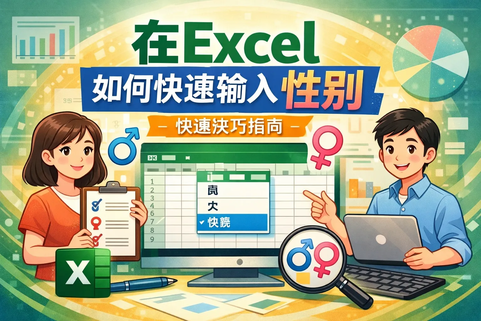 在excel如何快速输入性别