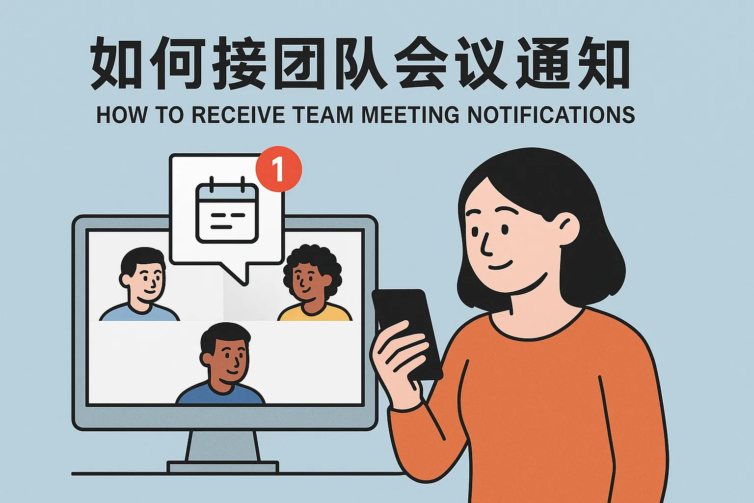 如何接团队会议通知