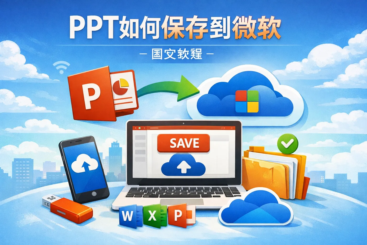 ppt如何保存到微软