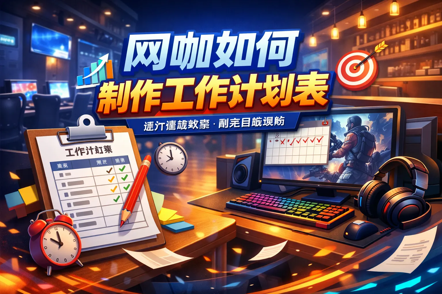 网咖如何制作工作计划表