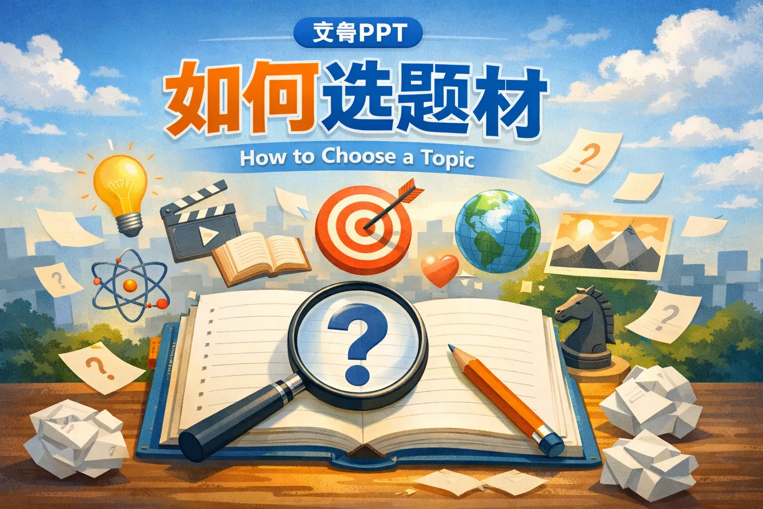 ppt 如何选题材