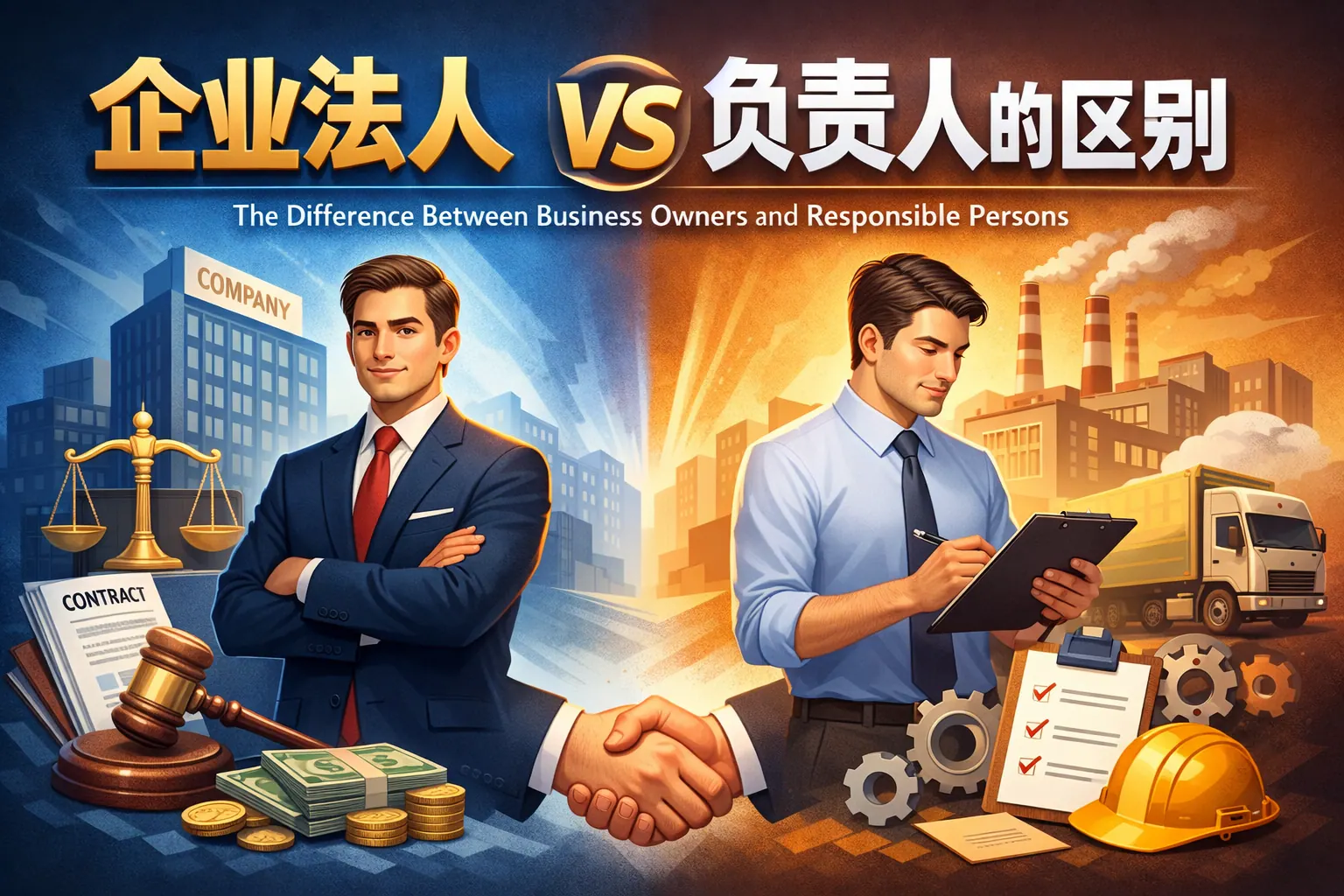 企业法人跟负责人的区别