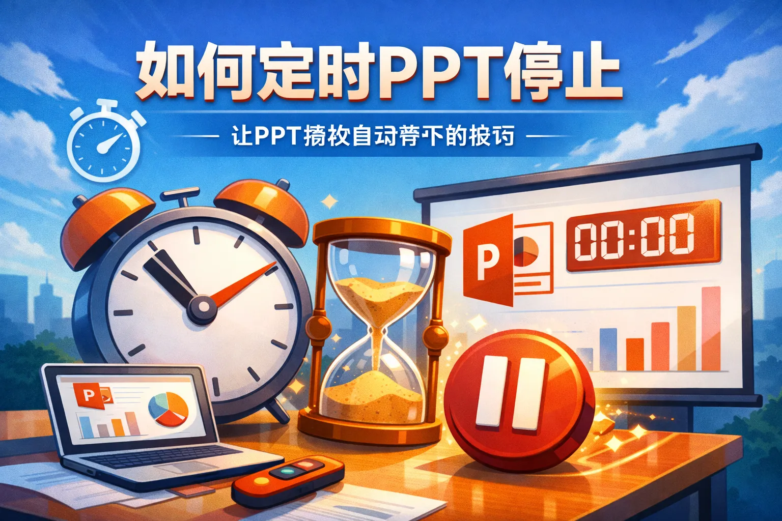 如何定时ppt停止