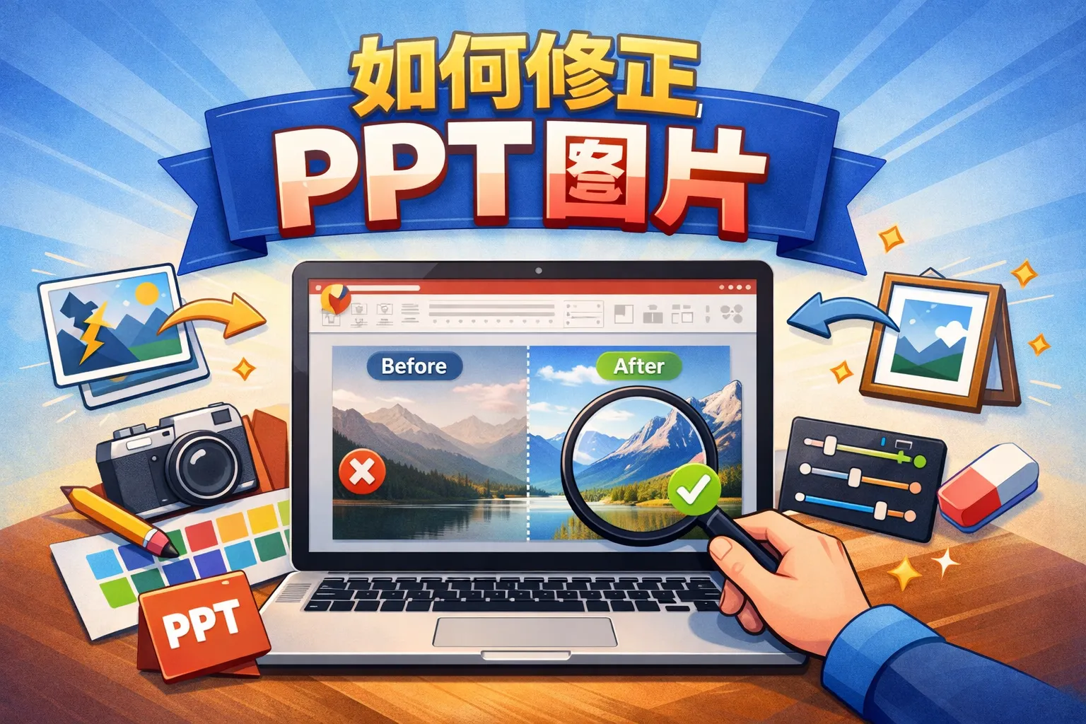 如何修正PPT图片