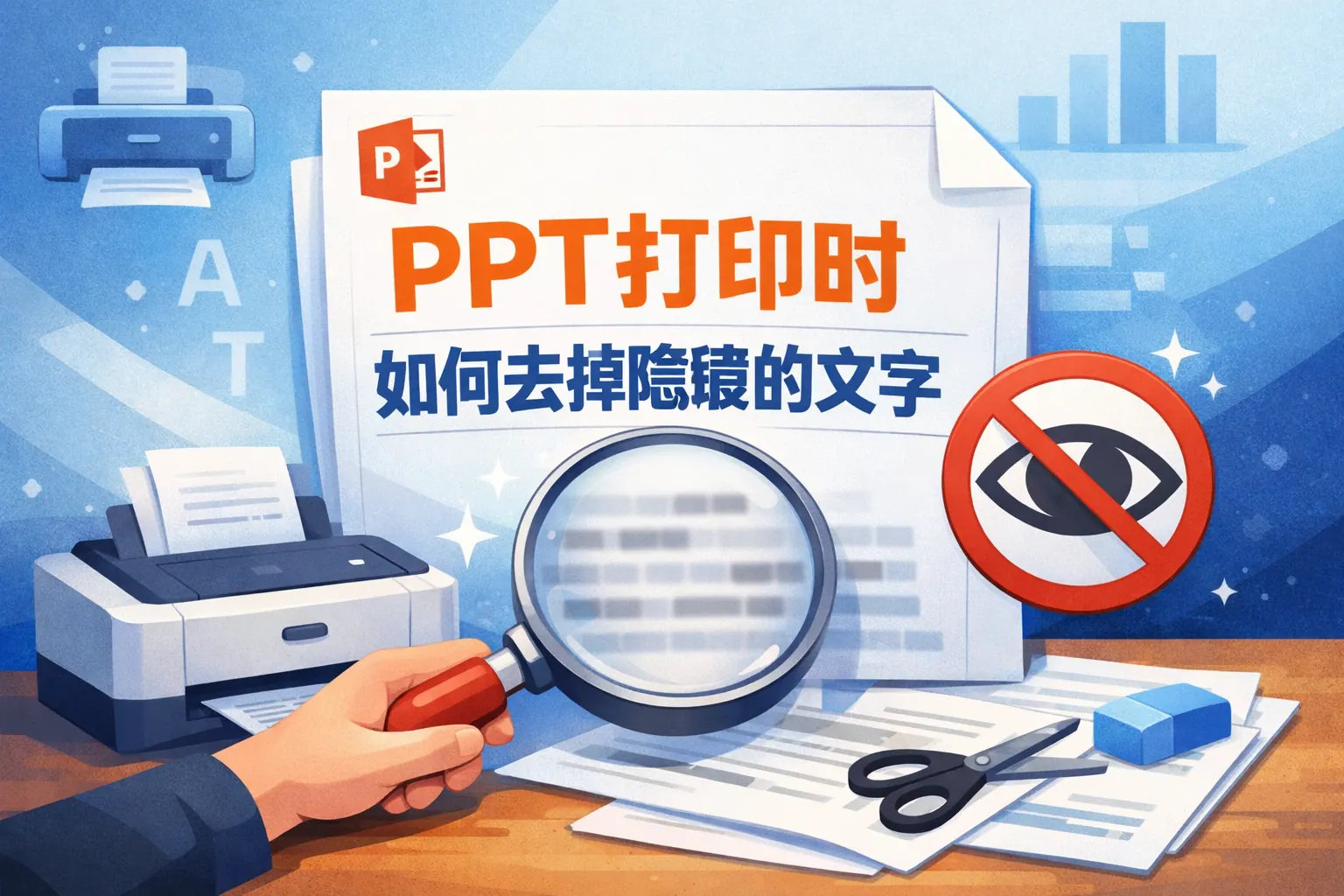 ppt打印时如何去掉隐藏的文字