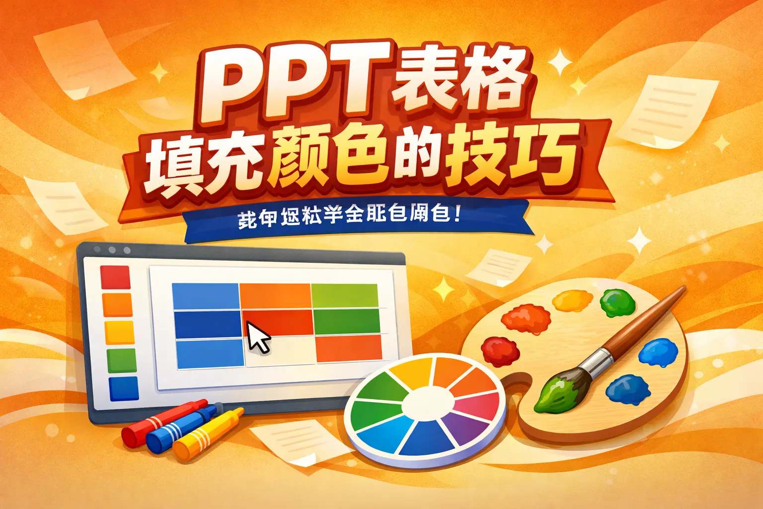 ppt画好的表格如何填充颜色的