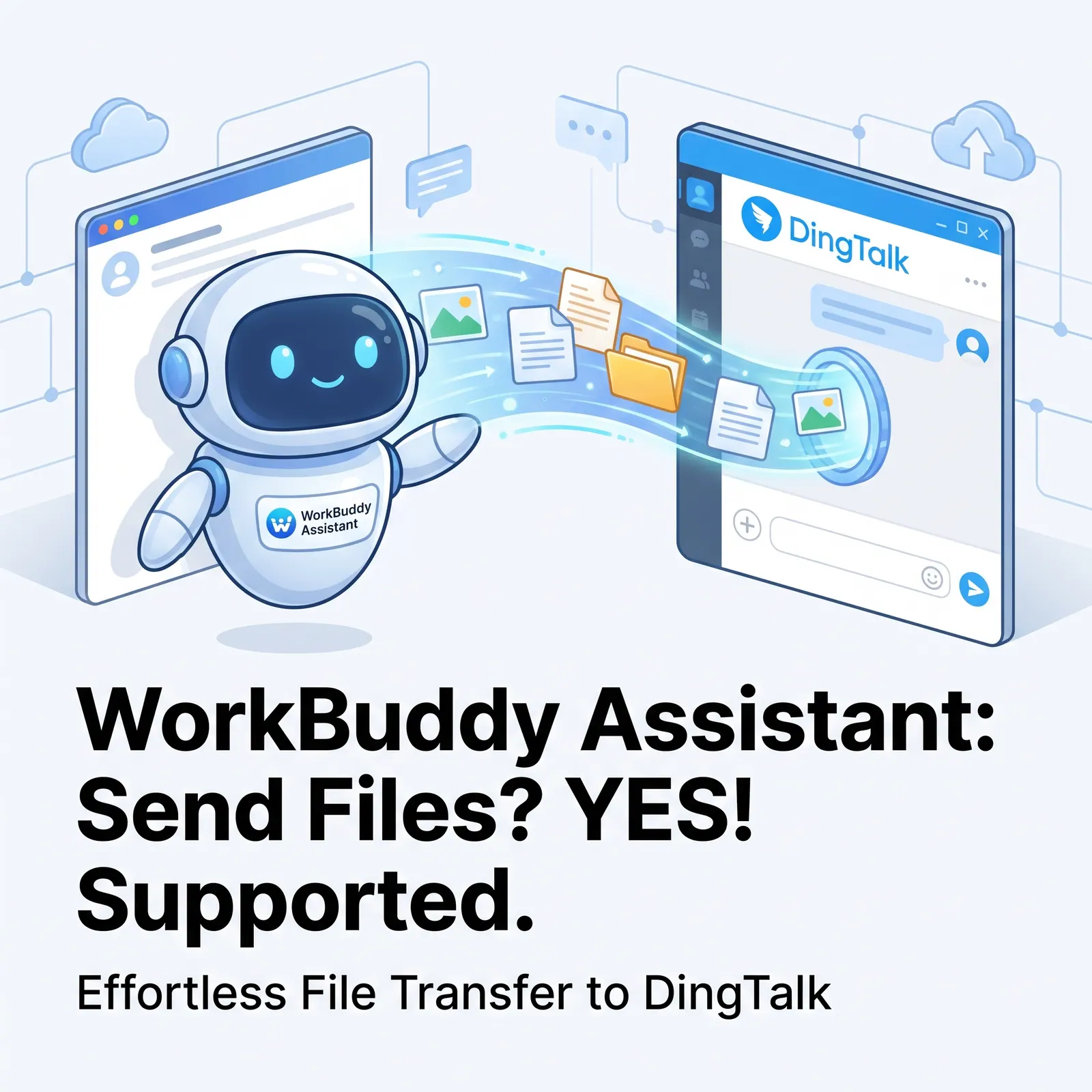 WorkBuddy钉钉助理支持发送文件吗?