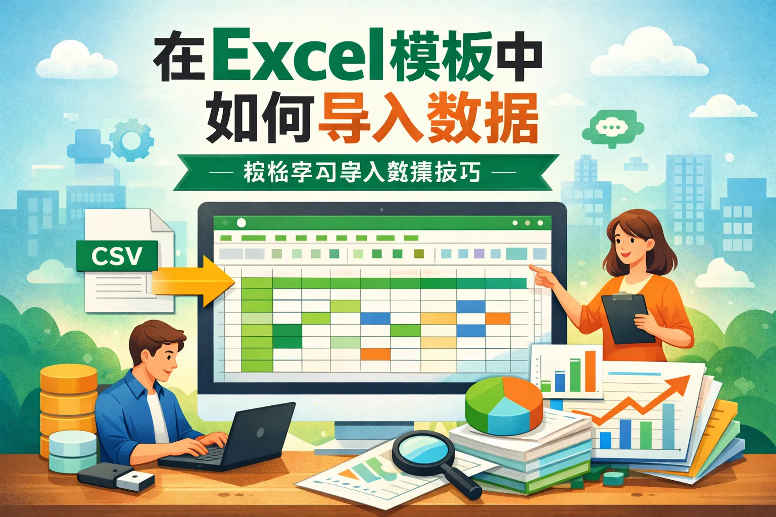 在excel模板中如何导入数据