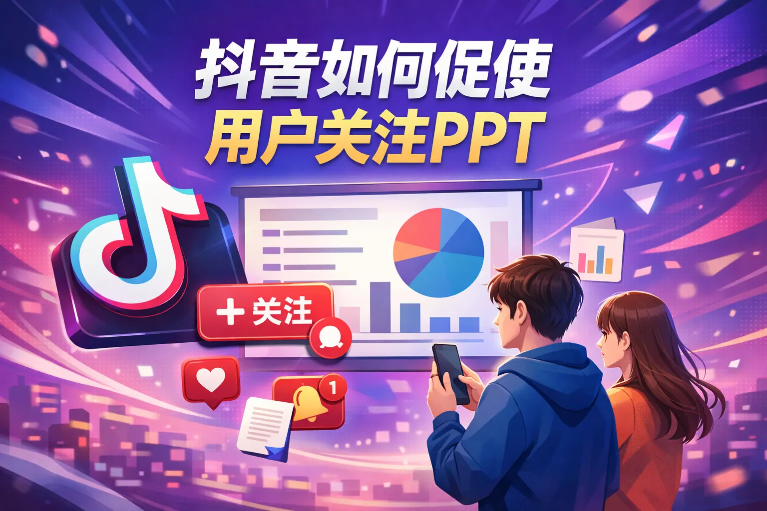 抖音如何促使用户关注ppt