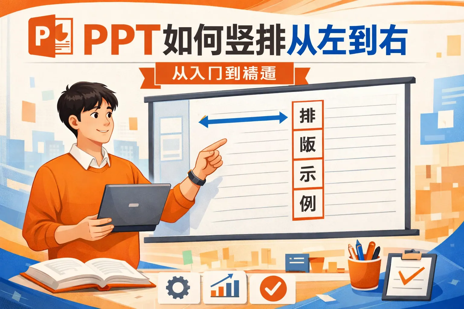 ppt如何竖排从左到右