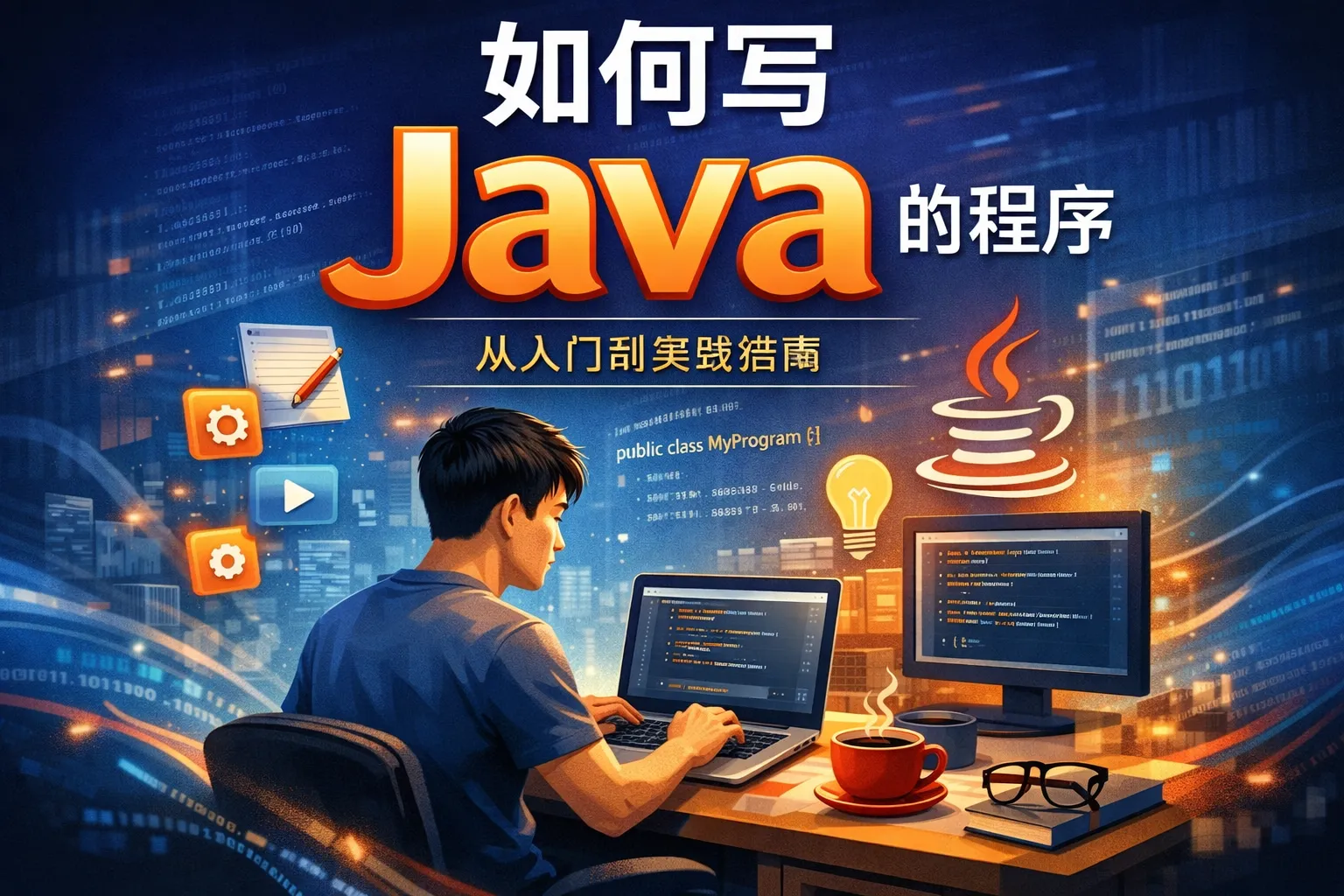 如何写java的程序