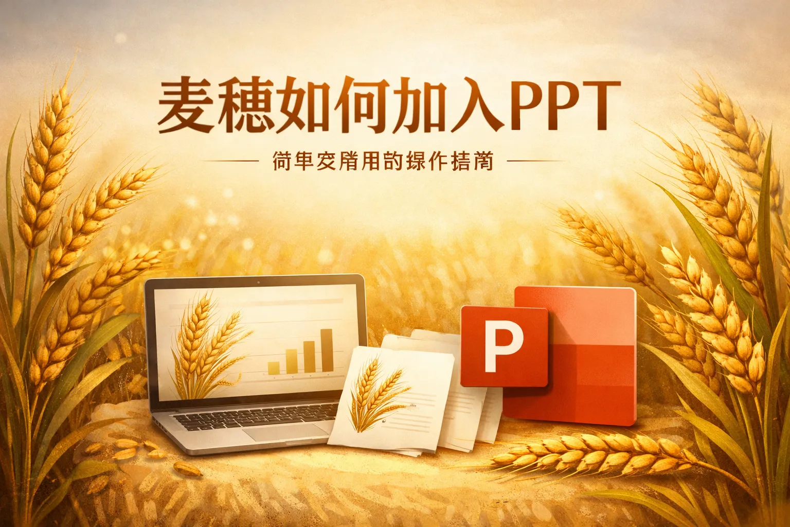麦穗如何加入ppt