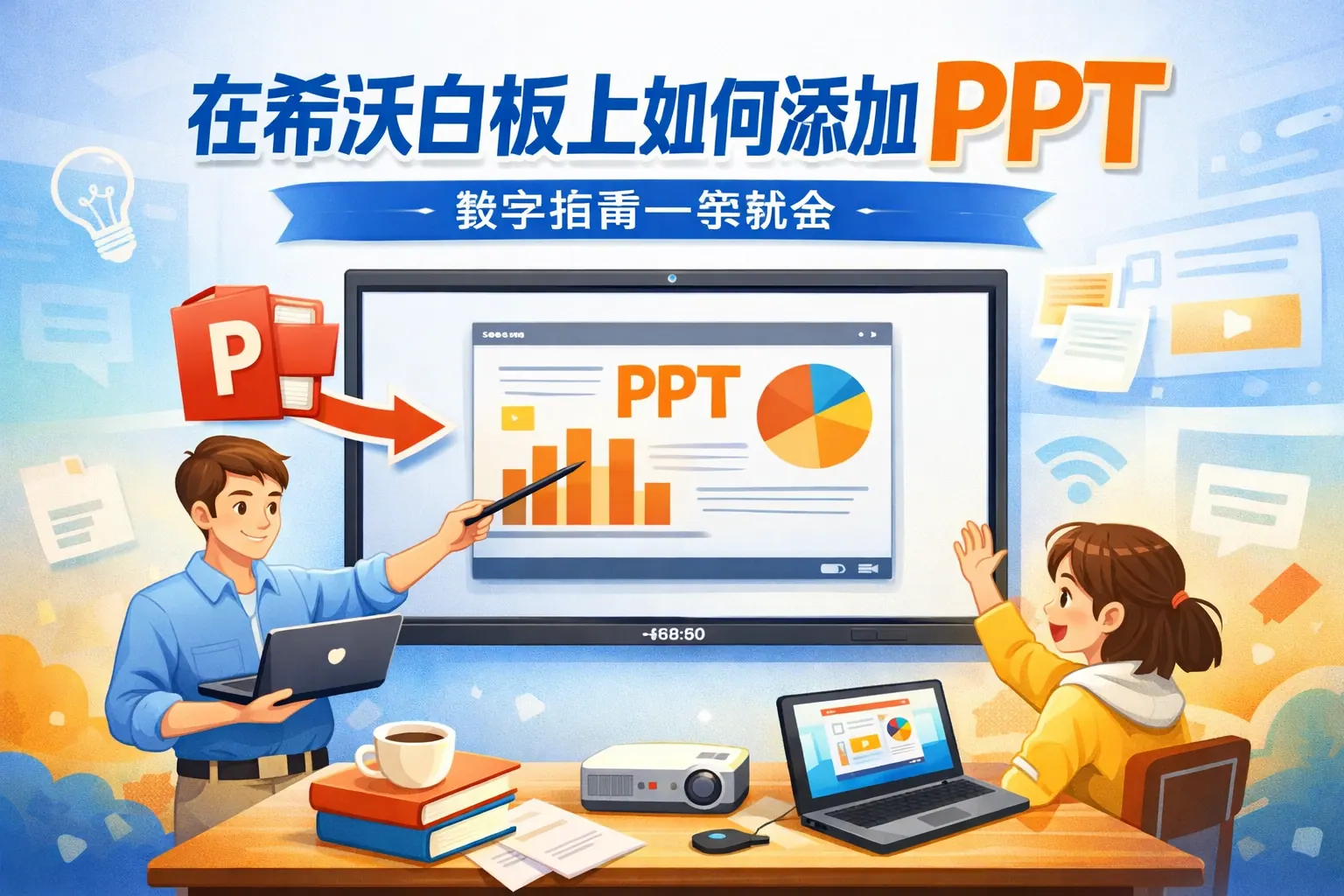 在希沃白板上如何添加PPt
