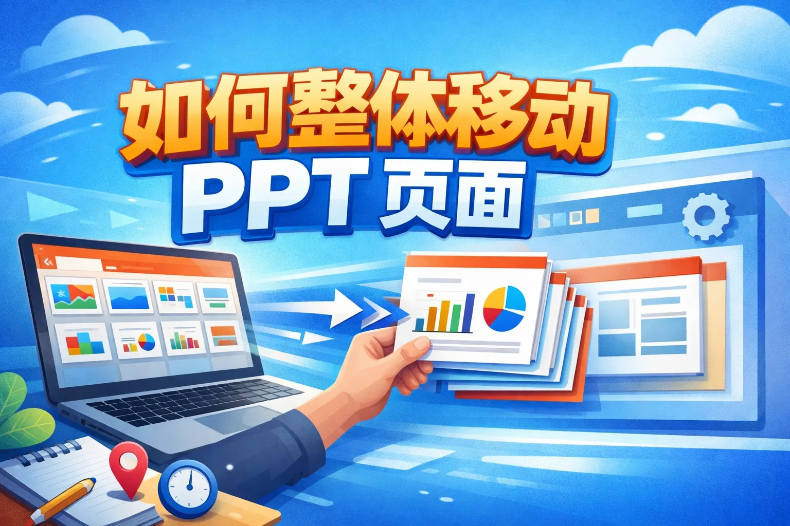 如何整体移动ppt页面