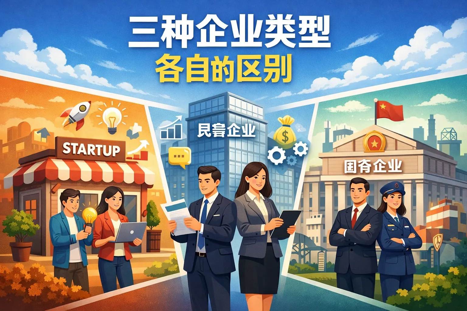 三种企业类型各自的区别