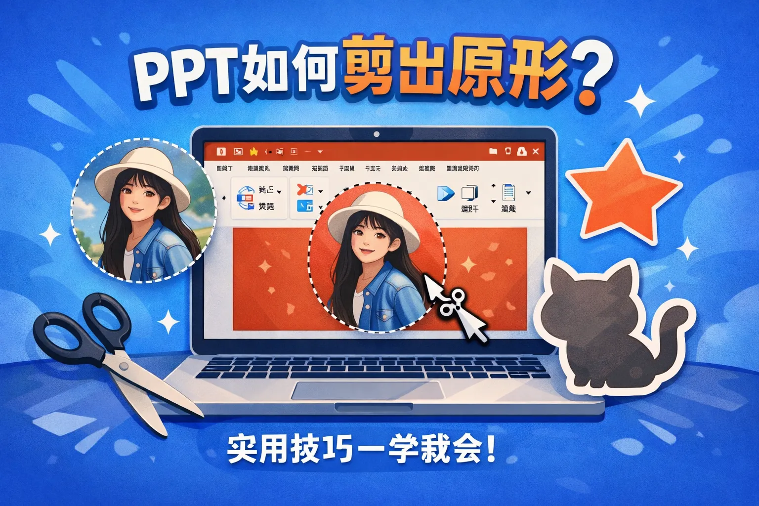 ppt如何剪出原形