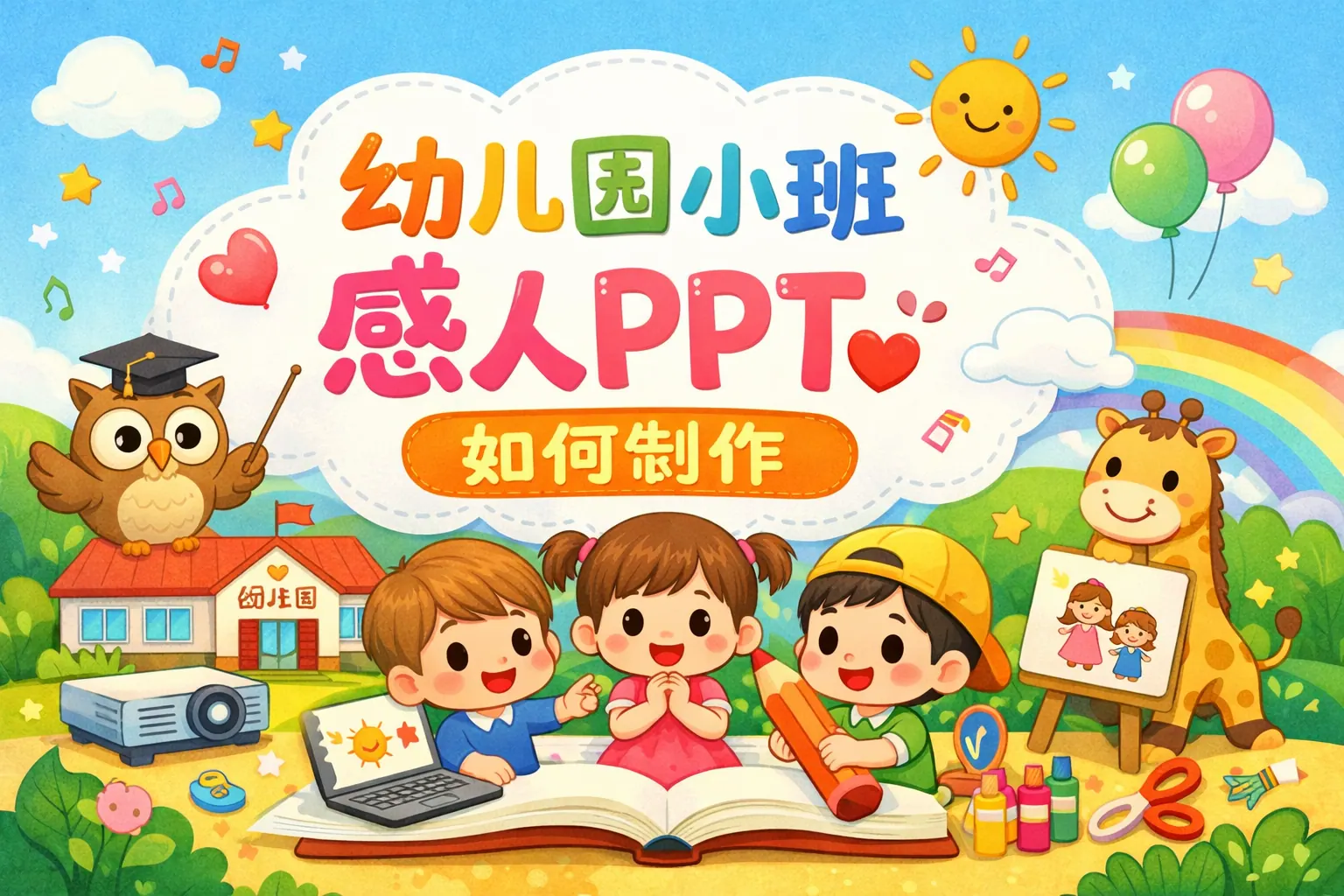 幼儿园小班感人ppt如何制作