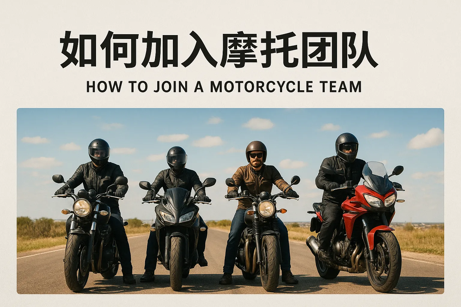 如何加入摩托团队