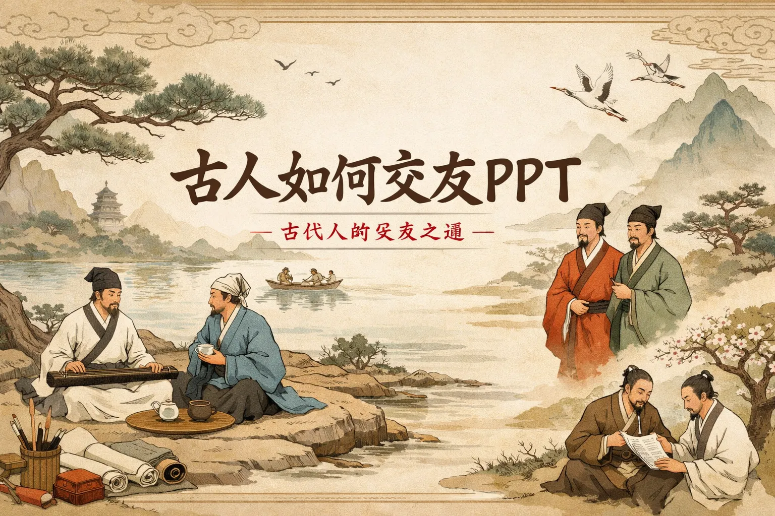 古人如何交友ppt