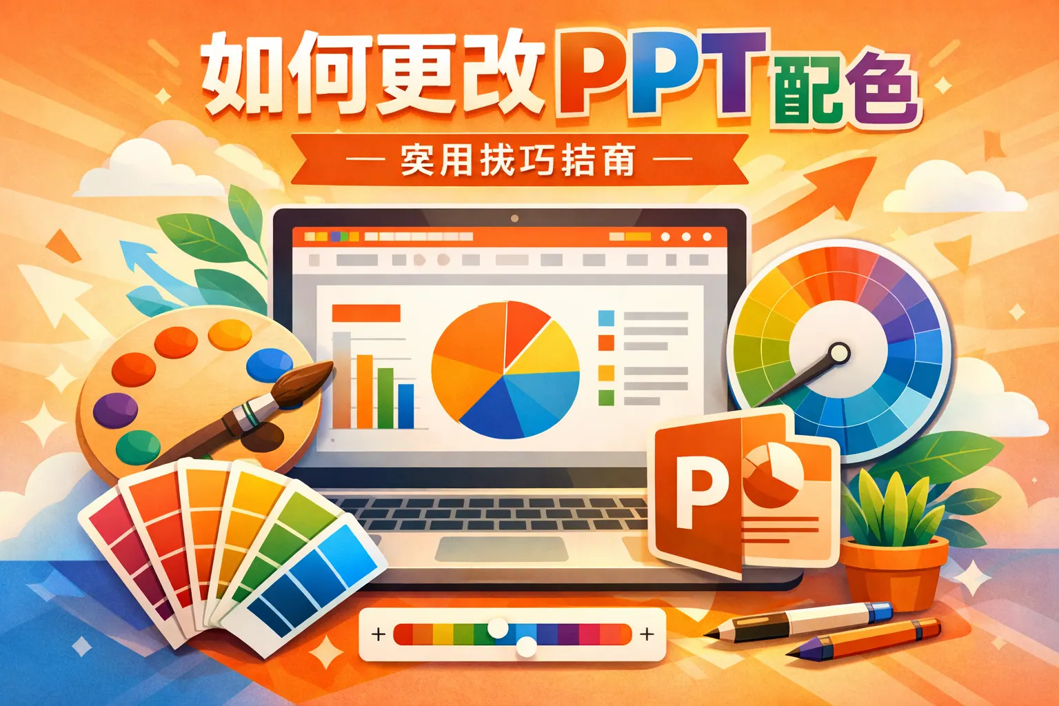 如何更改ppt配色