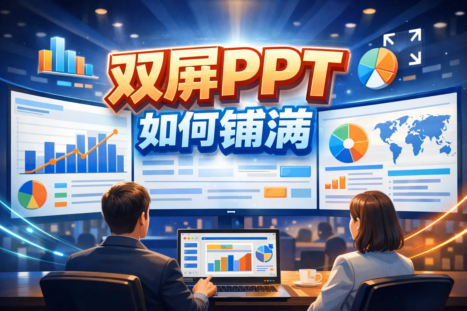 双屏ppt如何铺满