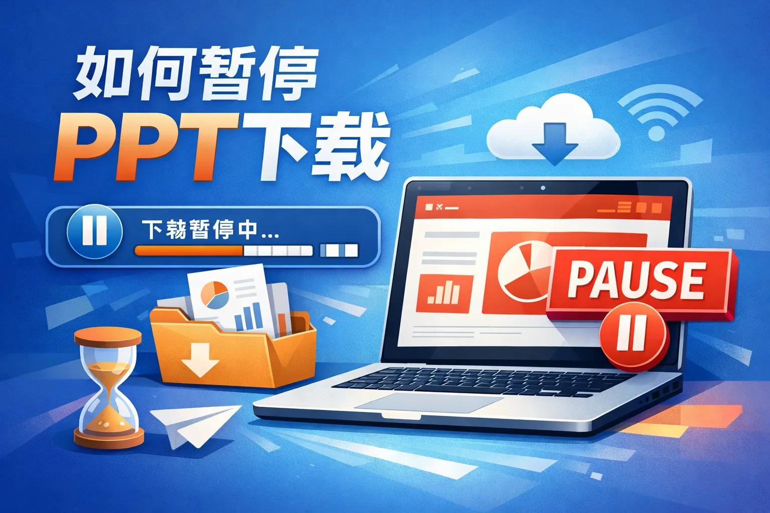 如何暂停ppt下载