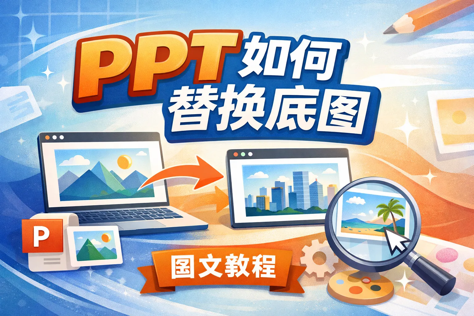 ppt如何替换底图