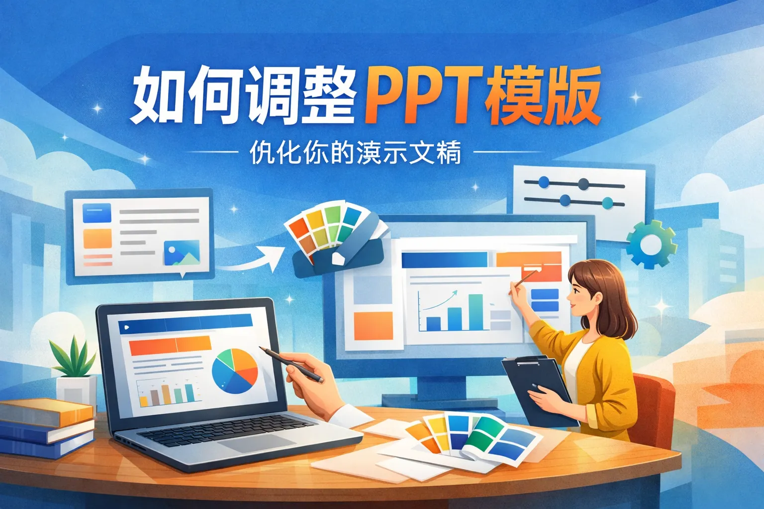 如何调整ppt模版