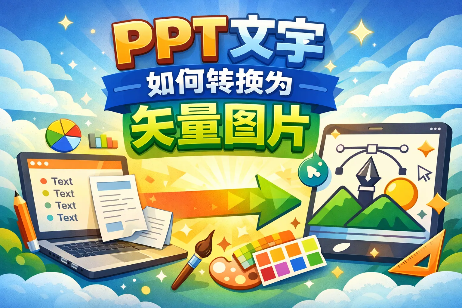 ppt文字如何转换为矢量图片