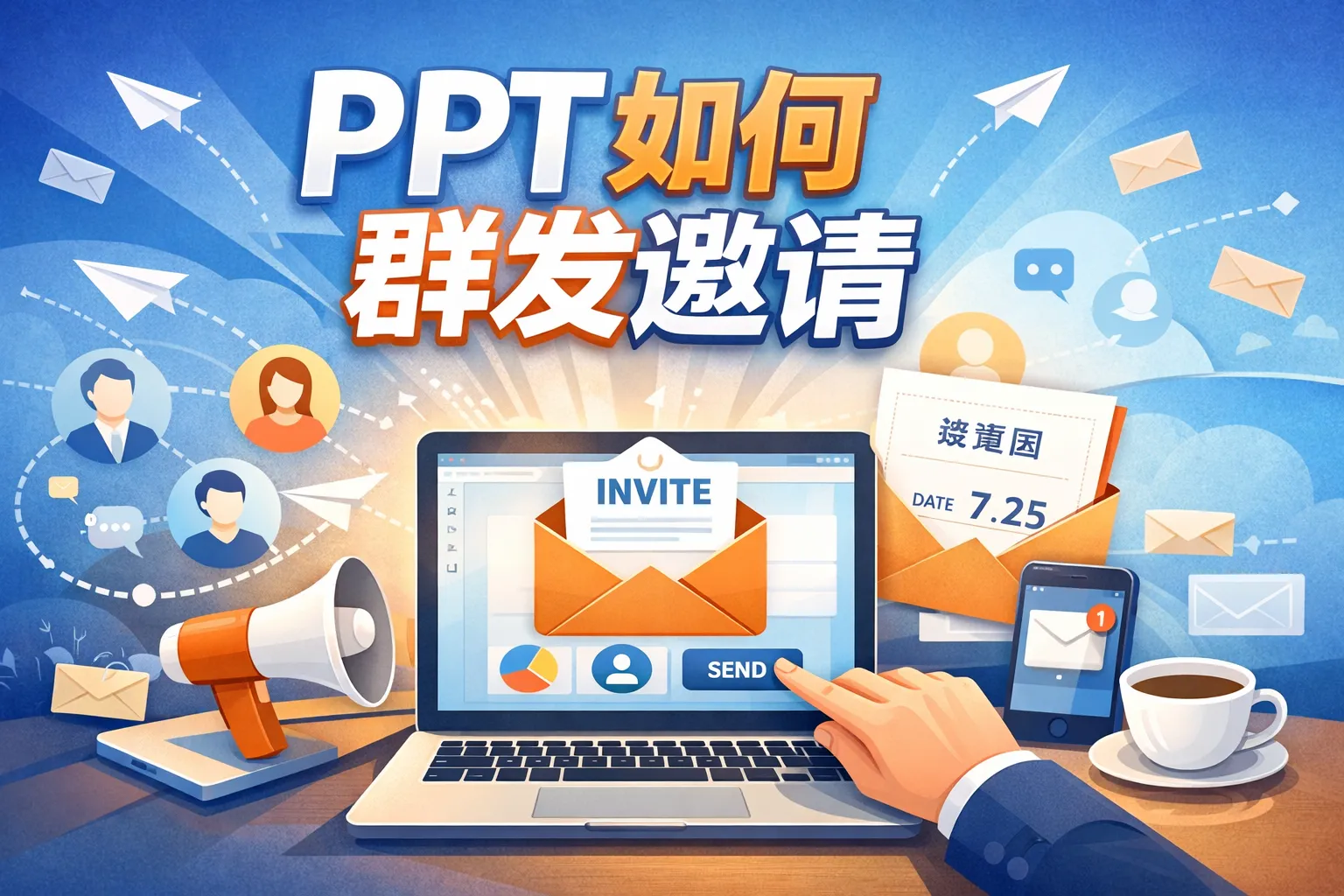 ppt如何群发邀请