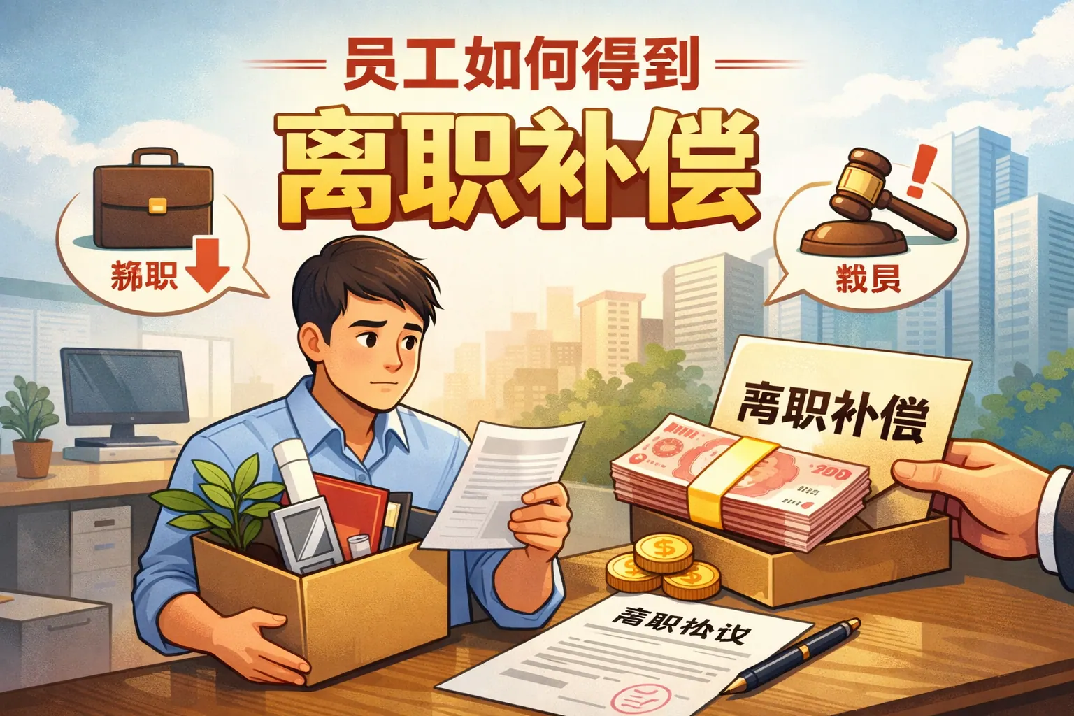 员工如何得到离职补偿