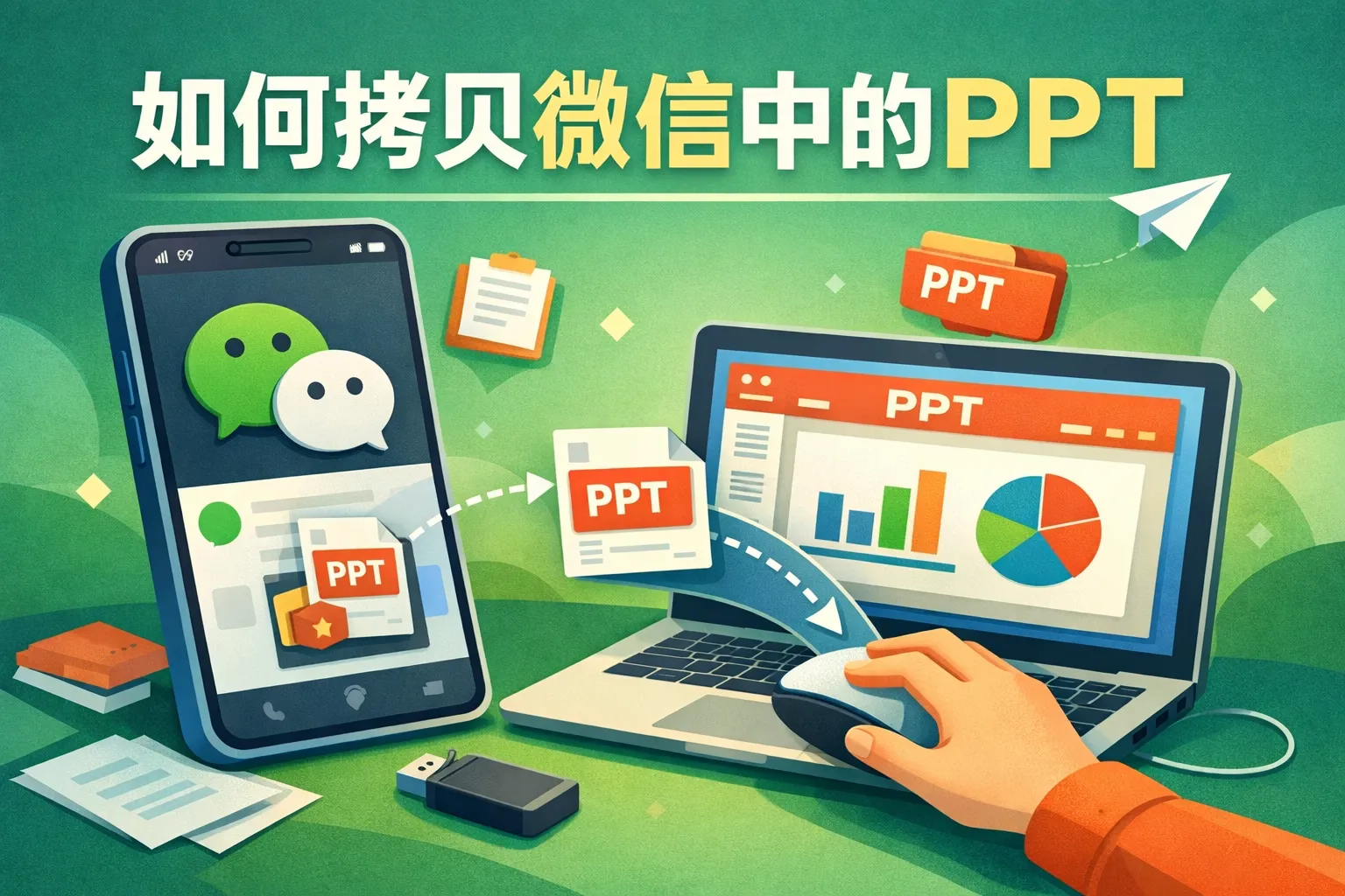 如何拷贝微信中的ppt