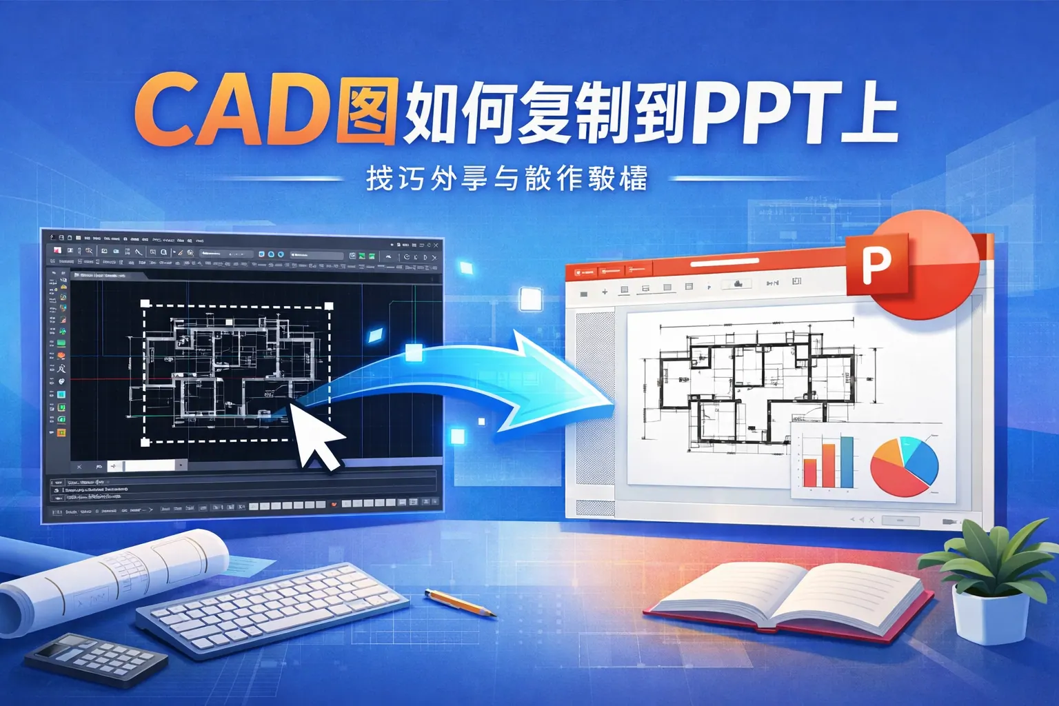 cad图如何复制到ppt上