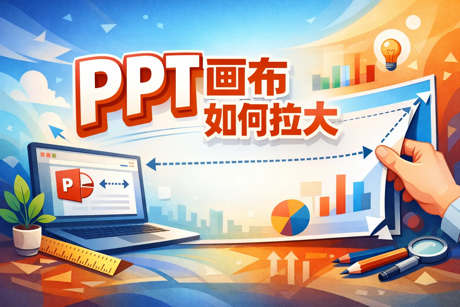 ppt画布如何拉大