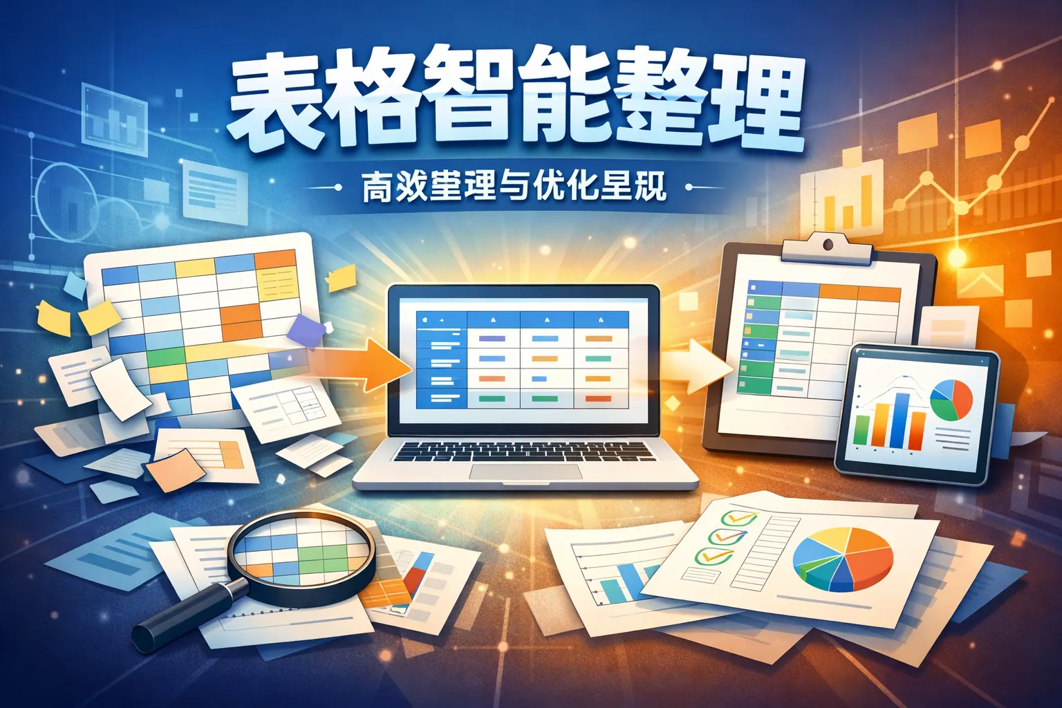 ppt的插入的表格如何智能整理